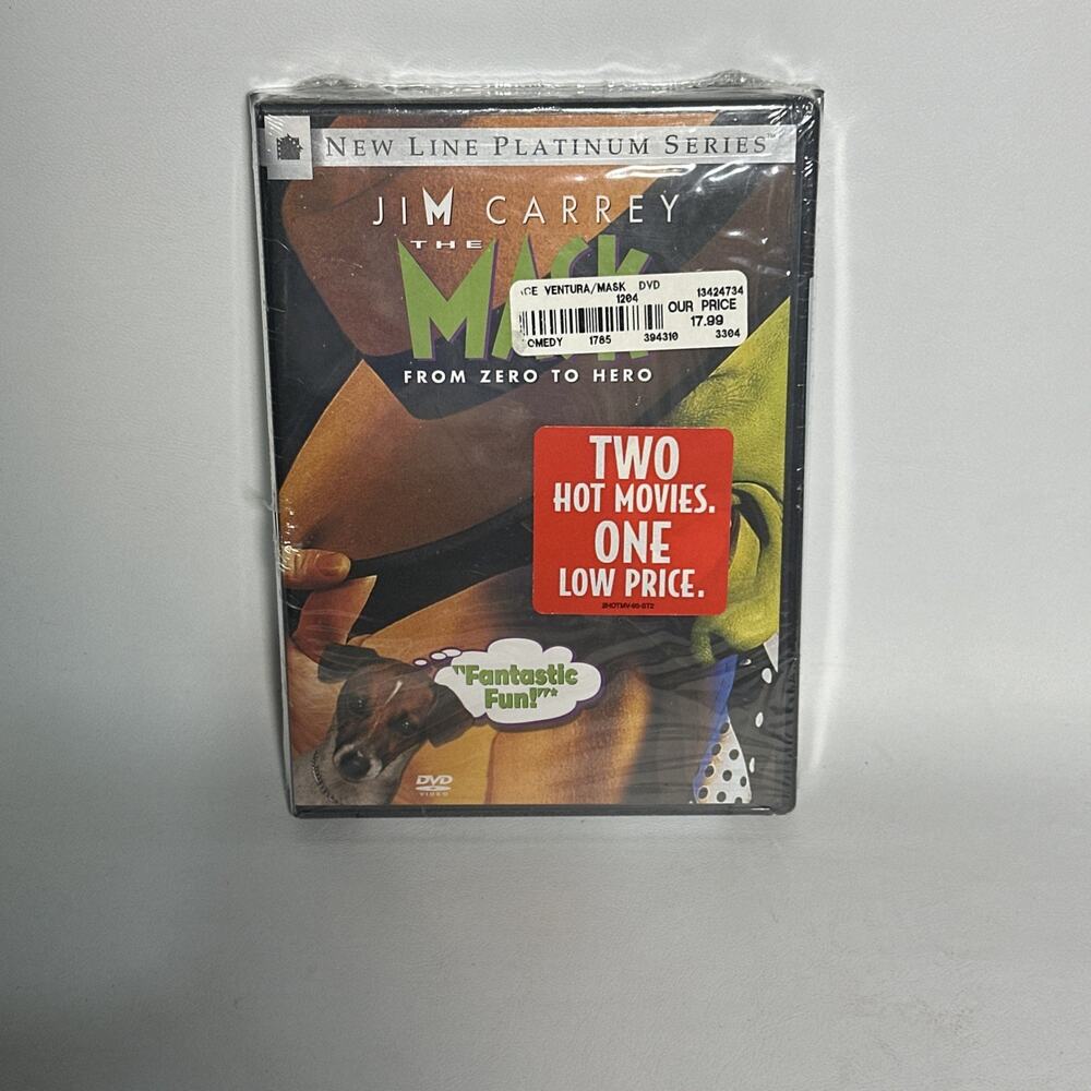 Sealed DVDs Jim Carrey The Mask Ace Ventura NIP Vintage